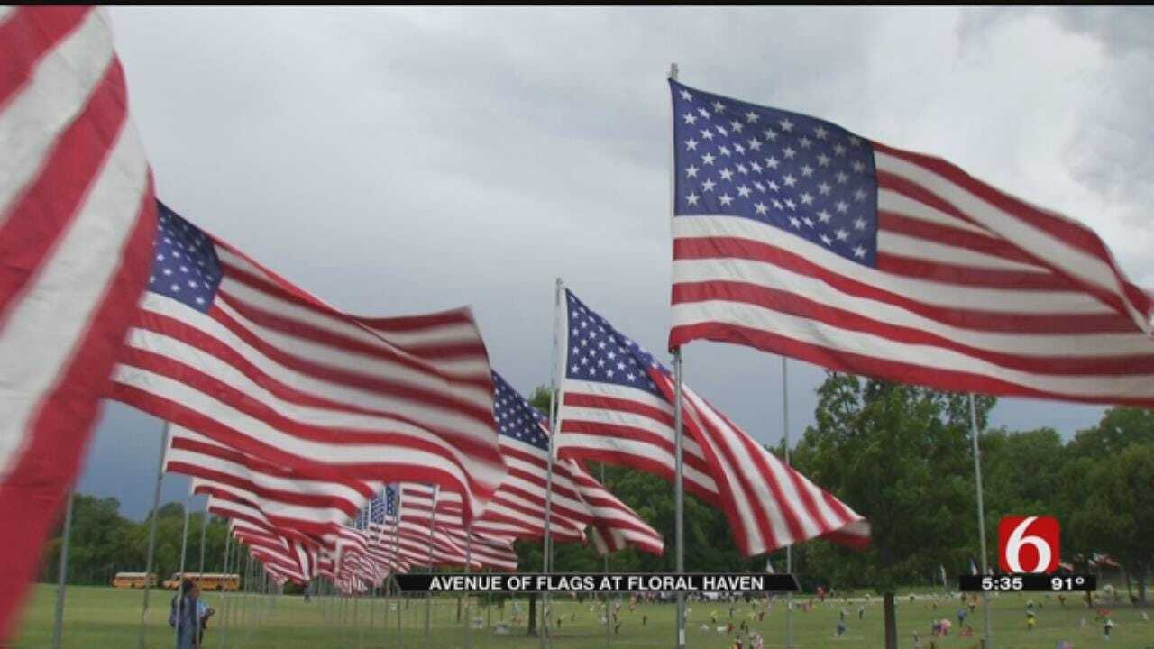 Floral Haven Funeral Home Holds Annual 'Avenue Of Flags' In Broken Arrow