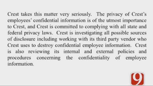 WEB EXTRA: Crest Foods Released A Statement After Personal Information Is Found