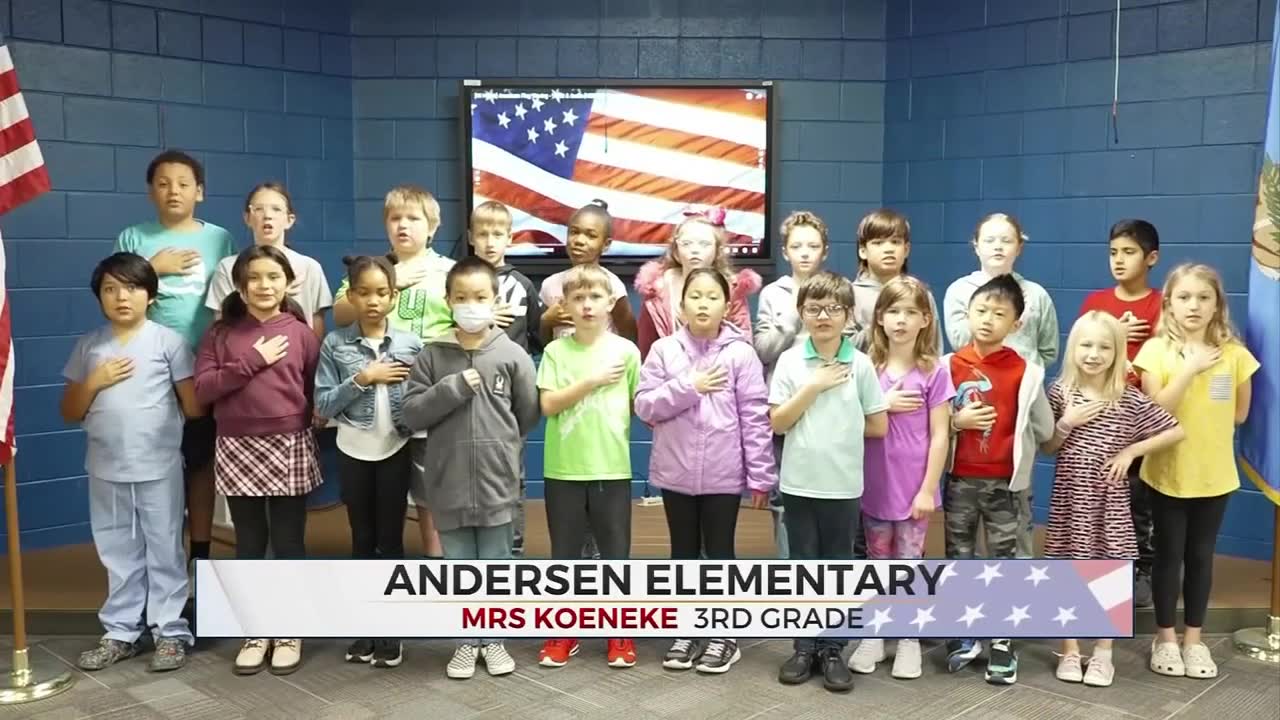 Daily Pledge: Mrs. Koeneke's 3rd Grade Class From Andersen Elementary