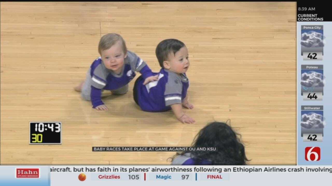 Tiny Basketball Fans Have Competition Of Their Own