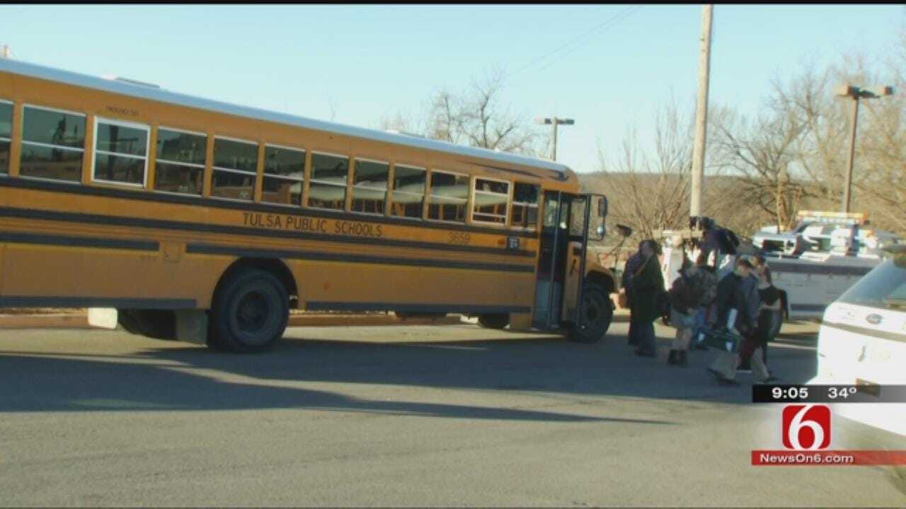 Police: Driver Waved Into Traffic Hits Tulsa School Bus