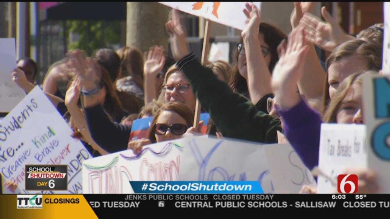 Rallies In Tulsa Supporting Teacher Walkout