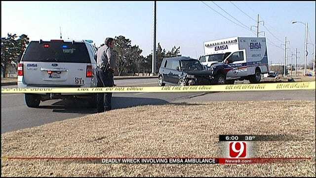 OKC Driver Dies After Wreck With Ambulance