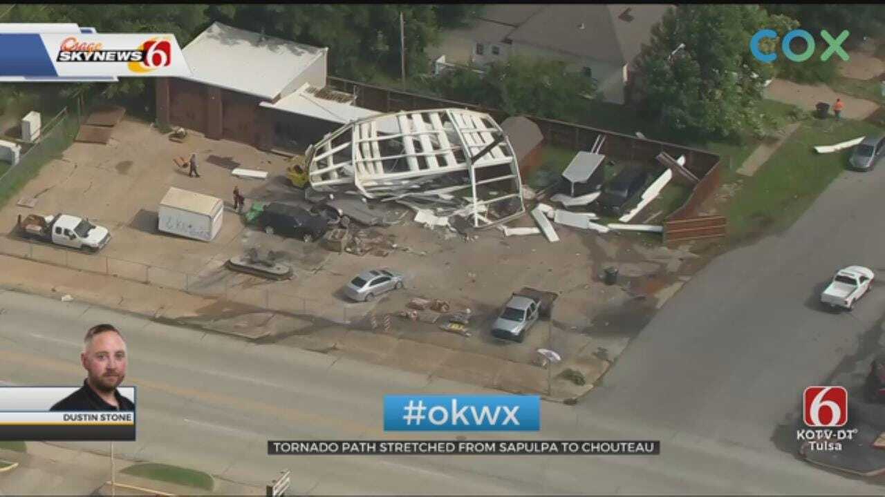 WATCH: Osage SkyNews 6 Flies Over Tornado Damage