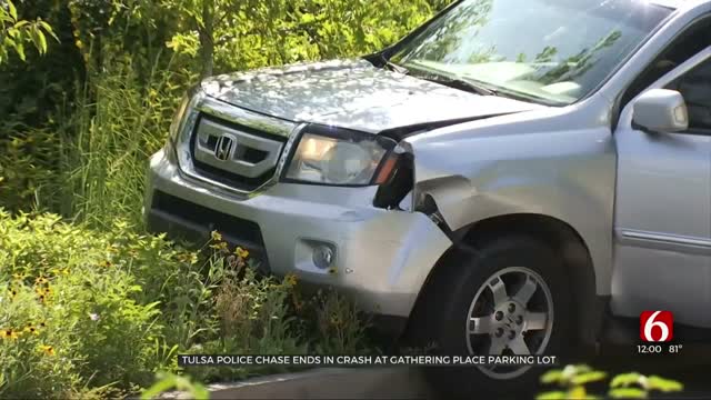 Woman Arrested After Police Pursuit Ends With Crash Near Gathering Place