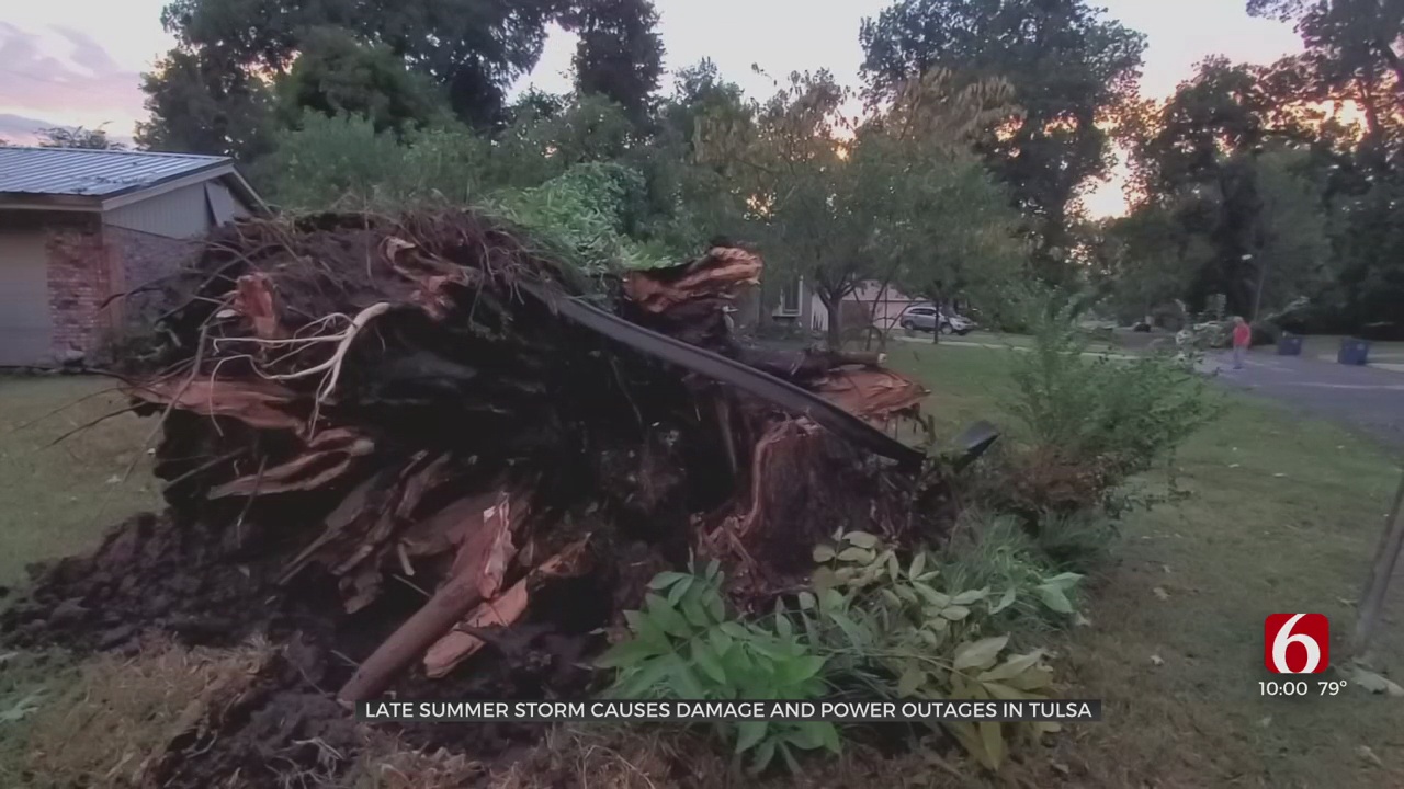Late Summer Storm Causes Damage, Power Outages In Tulsa 