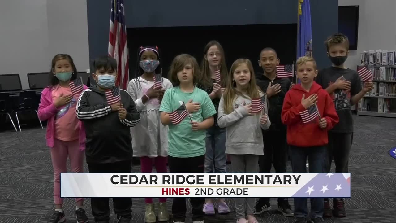 Daily Pledge: 2nd Grade Students From Cedar Ridge Elementary