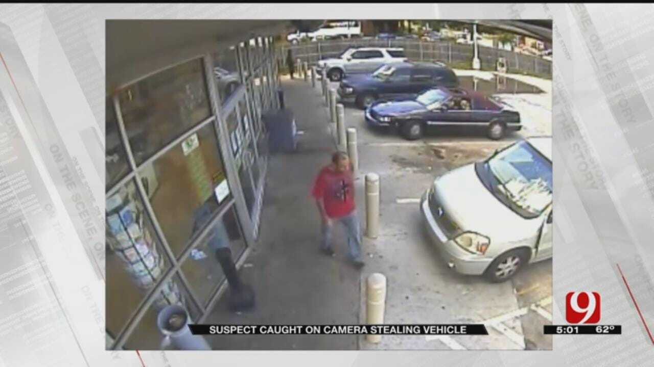 Thief Caught On Camera Stealing Vehicle At Metro Gas Station