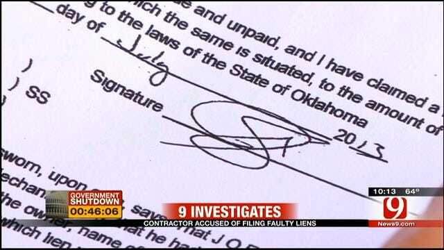 Oklahoma Contractor Accused Of Filing Faulty Liens