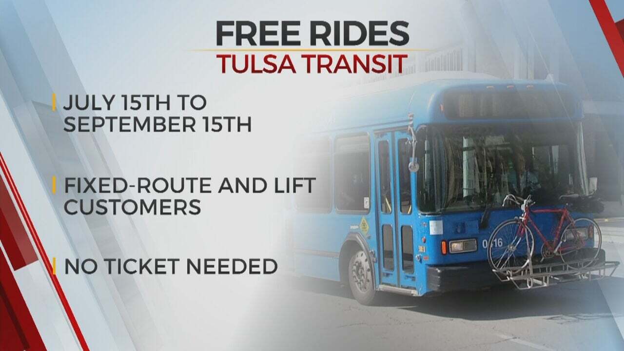 Tulsa Transit To Offer Free Rides Through Mid-September 