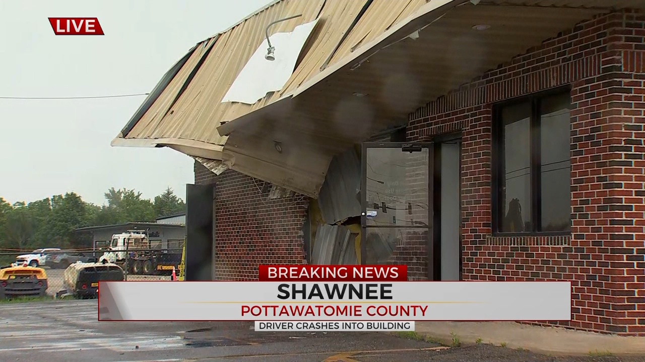 Man Hospitalized After Vehicle Crashes Into Building In Shawnee