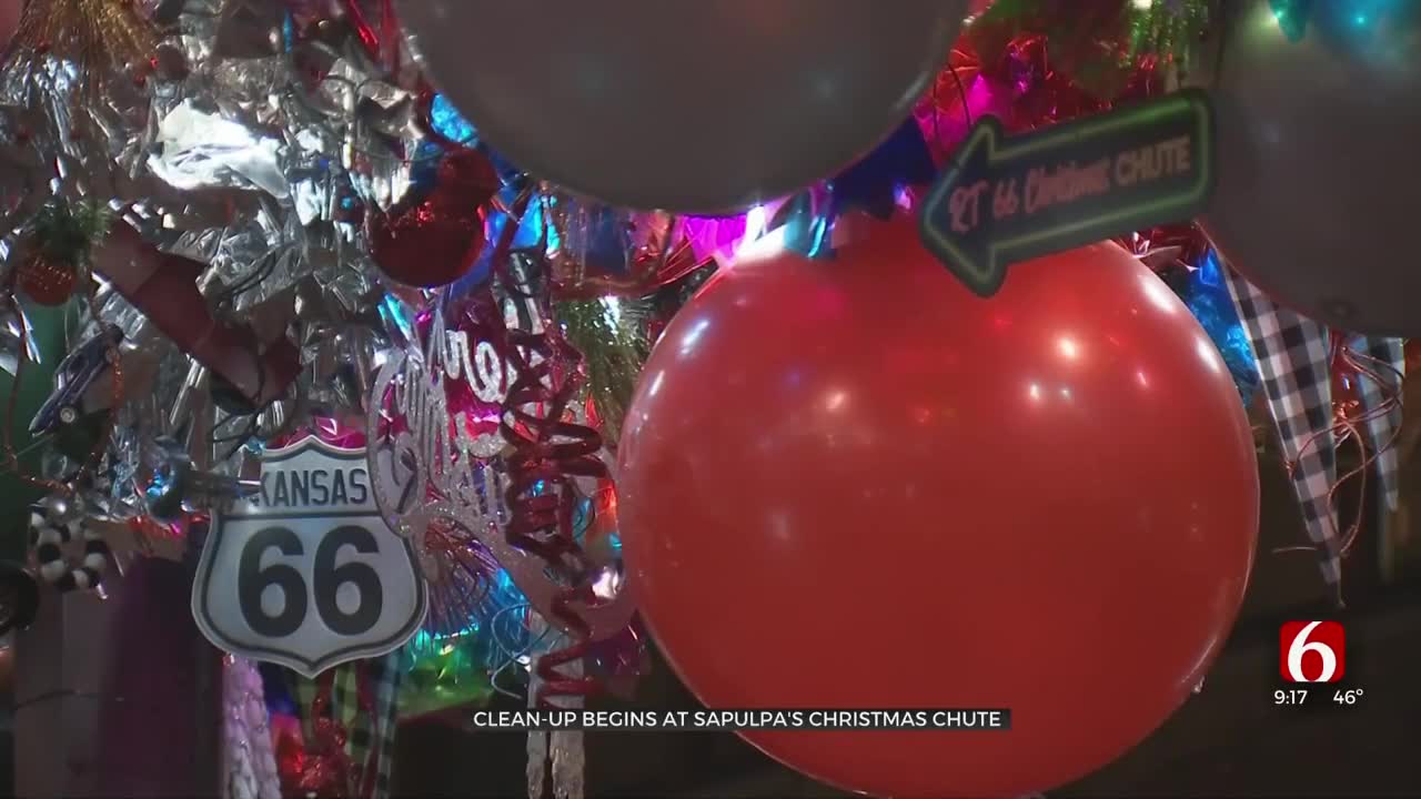 Watch: Clean Up Begins At Sapulpa's Christmas Chute 