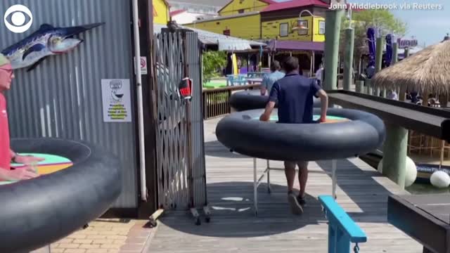 Maryland Restaurant Uses Bumper Tables To Help Maintain Social Distancing
