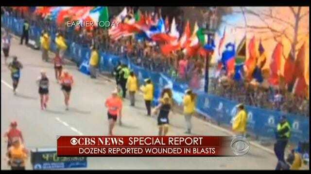 CBS Video Of Explosion At Boston Marathon