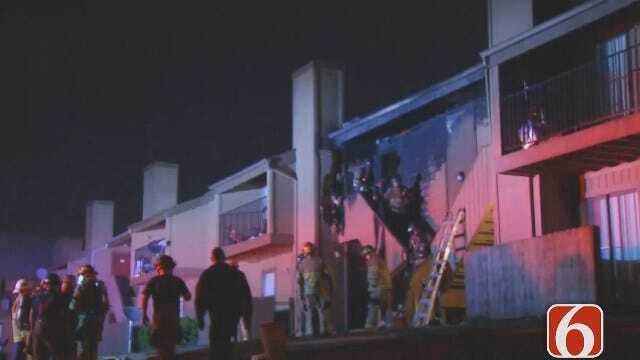 Dave Davis Reports On Ridgemont Apartment Fire In Tulsa