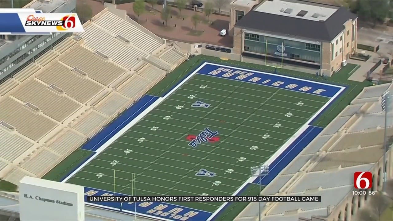 University Of Tulsa Honors First Responders For 918 Day Football Game