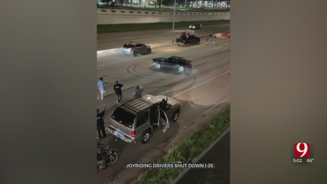 Video: OHP Investigating After Drivers Doing Doughnuts Shut Down I-35