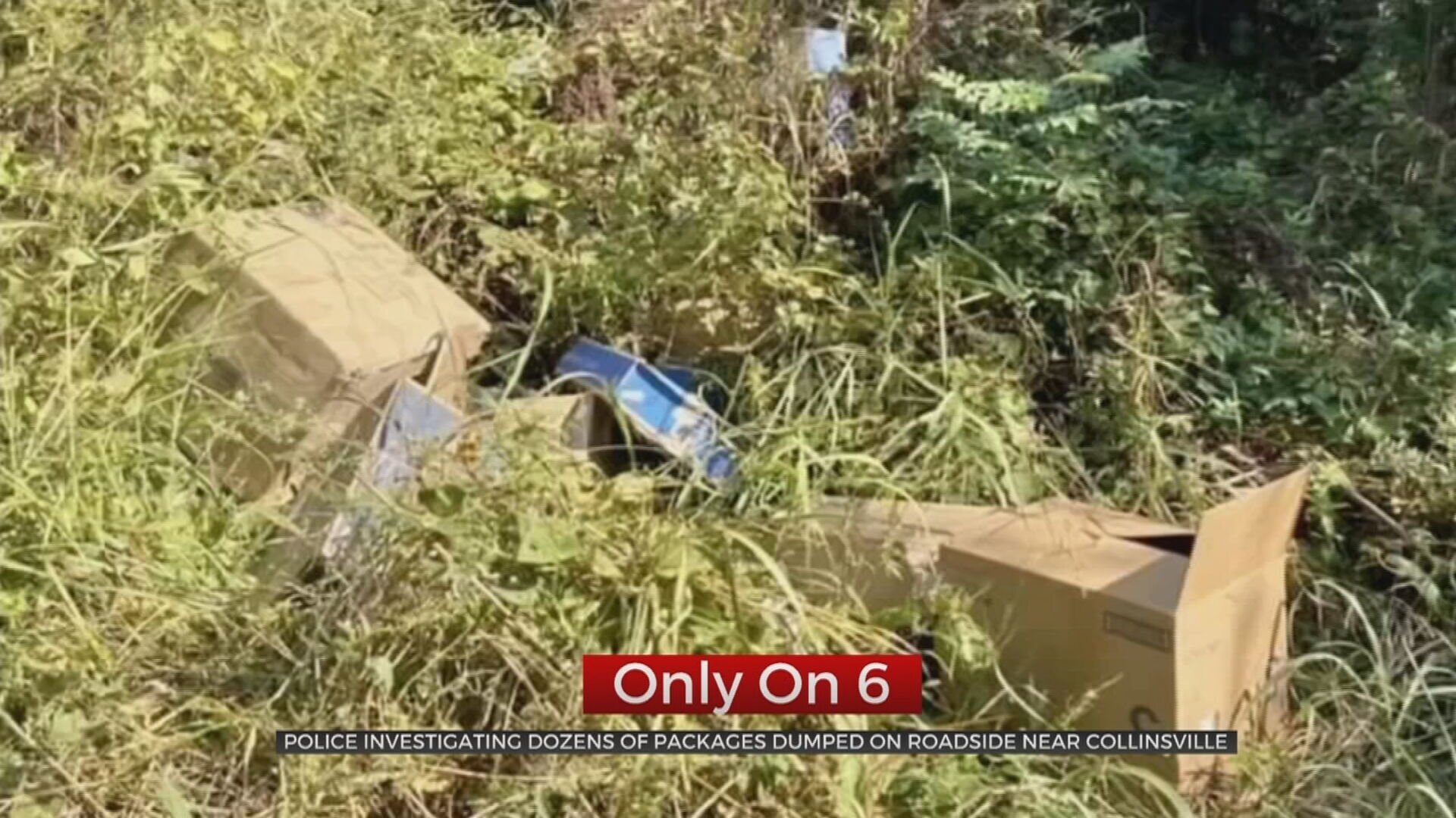 Police Investigate Dozens Of Packages Dumped In Ditch Near Collinsville 