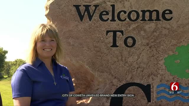 City Of Coweta Unveils Brand New Welcome Sign 