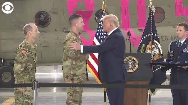 Watch: President Trump Awards Flying Cross To California National Guard Members