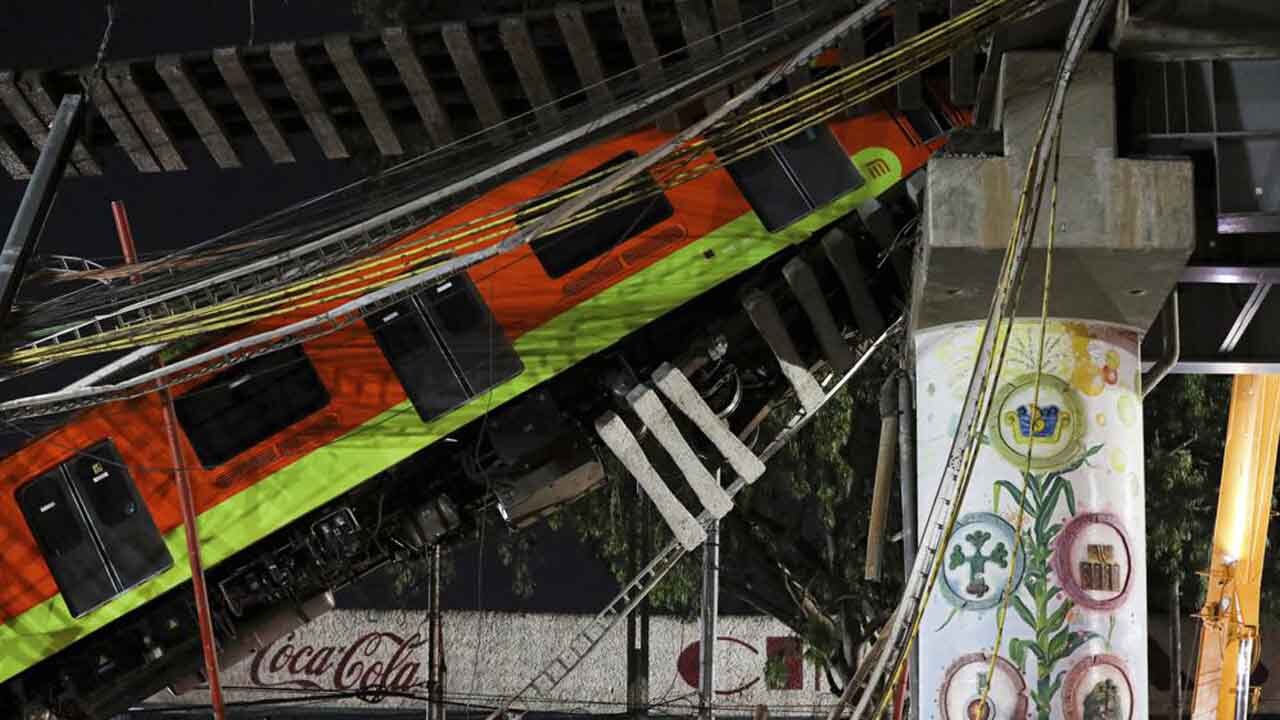 Mexico City Metro Overpass Collapses Onto Road; 20 Dead