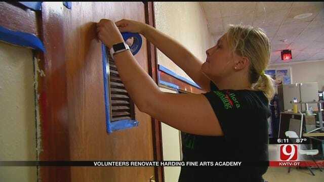 Volunteers Help Renovate Harding Fine Arts Academy In OKC