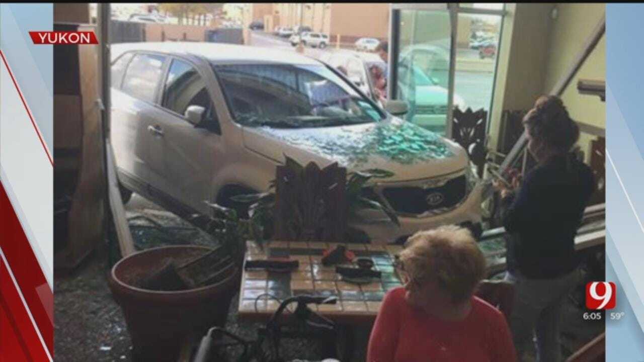 Car Crashes Into Yukon Restaurant
