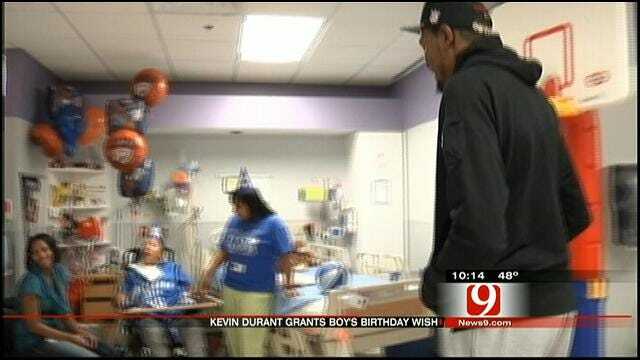 Kevin Durant Makes Disabled Boy's Birthday Wish Come True