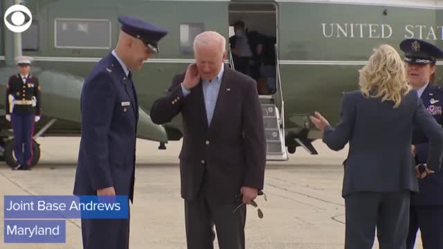 WATCH: President Biden Swats Away A Cicada Before Leaving DC