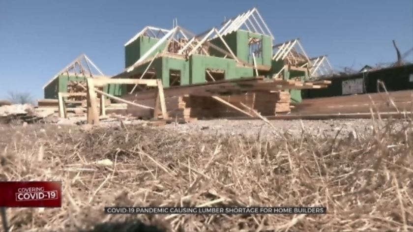 COVID-19 Pandemic Causes Lumber Shortage For Home Builders 