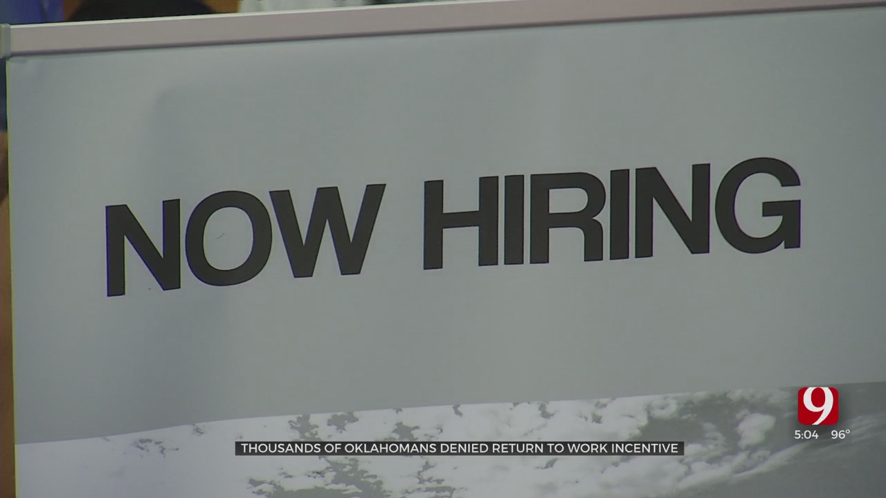 Hundreds Of Oklahomans Denied State's Return To Work Incentive