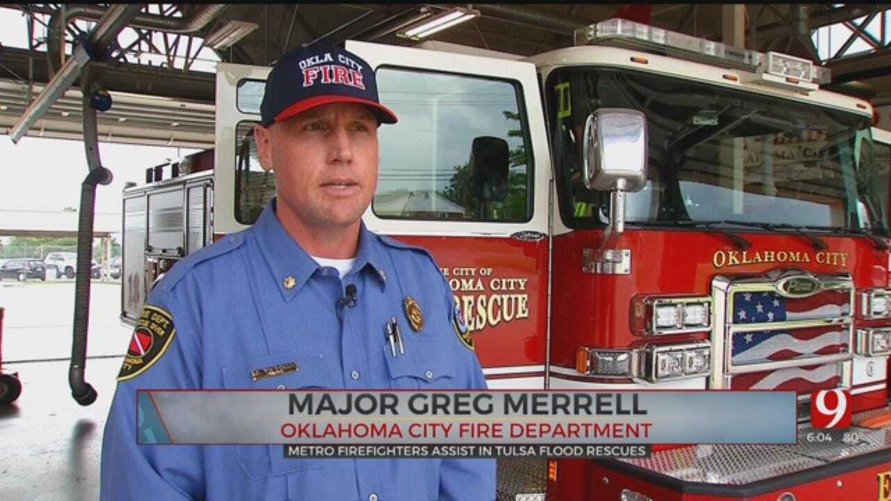 OKC Metro Firefighters Assist In Tulsa Flood Rescues