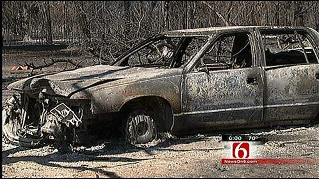 Firefighters Eye Hot Spots After Wildfire Destroys Homes In Cleveland, Oklahoma