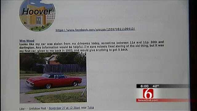 Tulsa Man Retrieves Stolen Car Via Facebook
