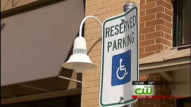 Volunteers Checking Handicapped Parking Spots In Tulsa