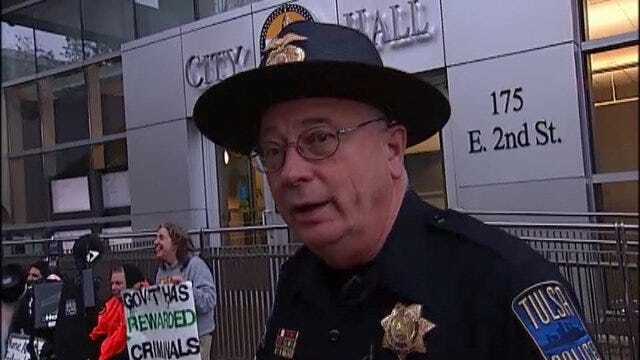 WEB EXTRA: Tulsa Police Sgt. Bill Goree Talks About Occupy Tulsa Protesters At City Hall