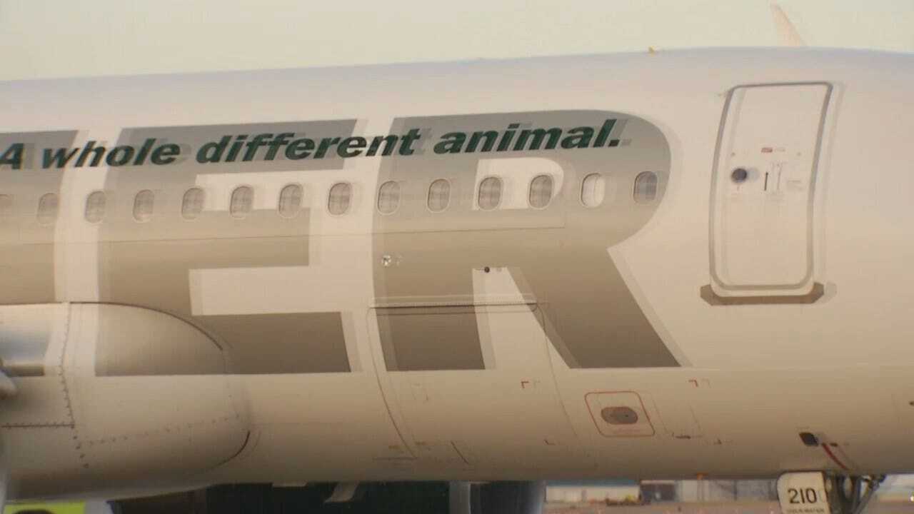 WEB EXTRA: Video Of Frontier Airlines First Flight From Tulsa To Denver