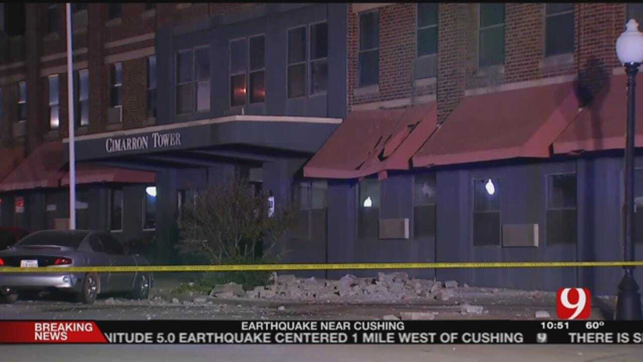 Downtown Cushing Suffers Damage After 5.0-Magnitude Earthquake