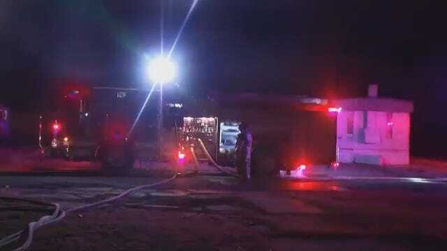 WEB EXTRA: Video From Scene Of Fatal Tulsa Mobile Home Fire