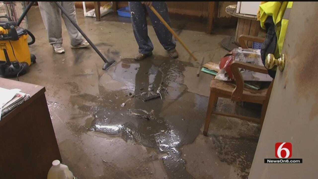 Heavy Rain Causes Flooding In Pawnee Public Library