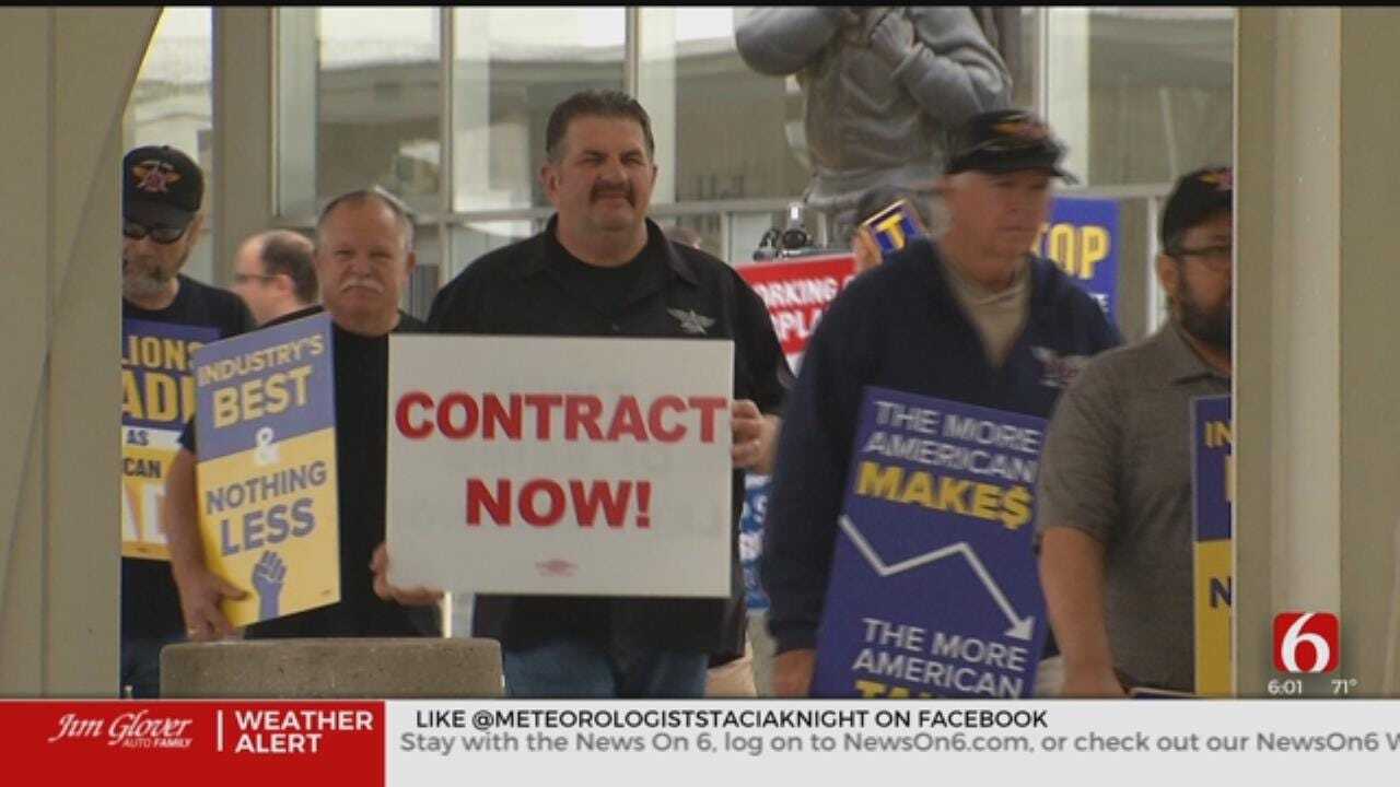 American Airlines Workers Protest Outsourcing