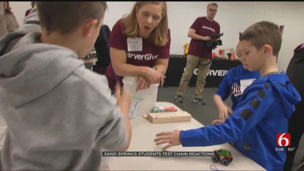 Sand Springs Students Test Chain Reactions With Professional Engineers