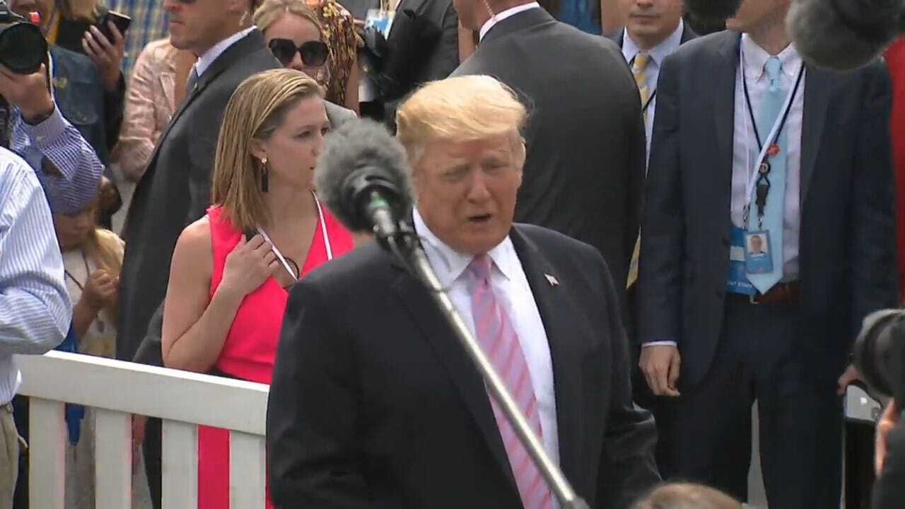 President Trump Makes Remarks About Mueller Report At White House Easter Egg Roll