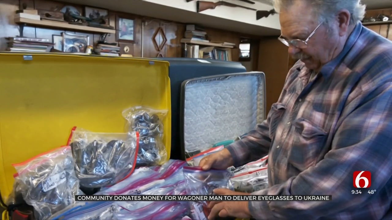 Community Donates Money For Wagoner Man To Deliver Eyeglasses To Ukraine