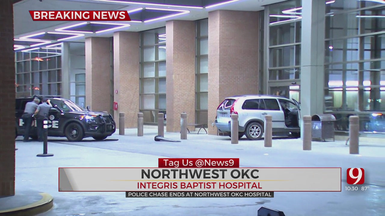 Suspect In Custody After Police Chase Ends At NW OKC Hospital 