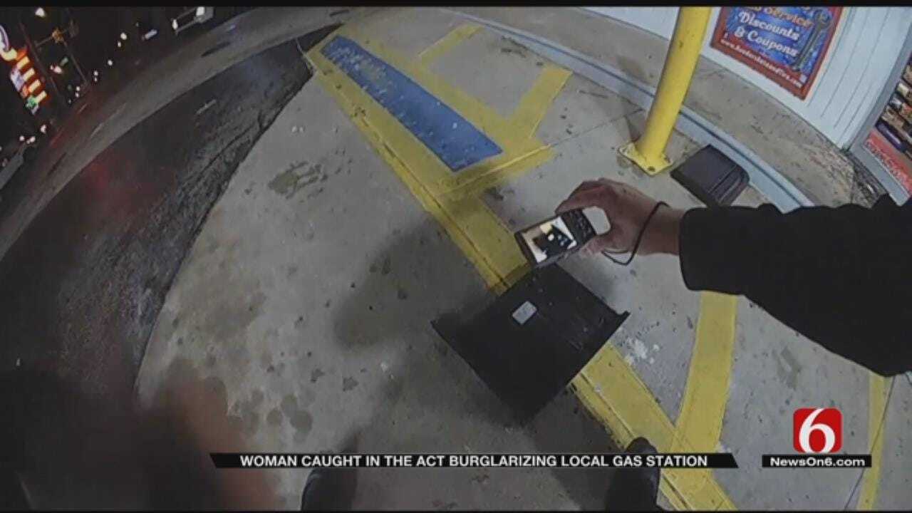 Bodycam Shows Arrest Of Woman Caught Burglarizing Tulsa Gas Station