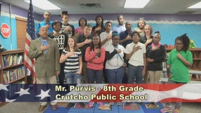 Mr. Purvis' 8th Grade Class At Crutcho Public Schools