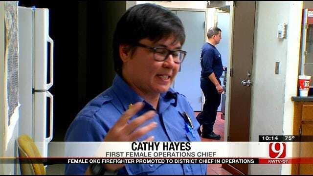 Female Firefighter Earns Historic Promotion At OKC Dept.