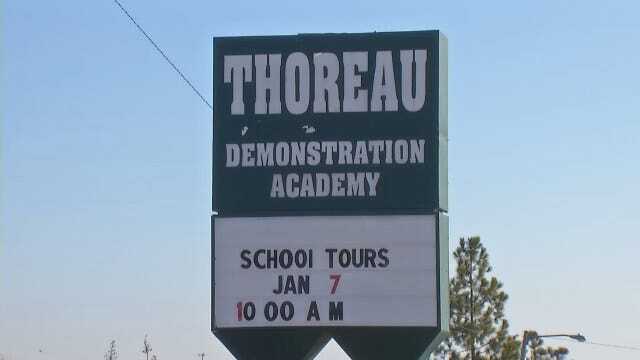 WEB EXTRA: Video From Outside Thoreau Demonstration Academy In Tulsa