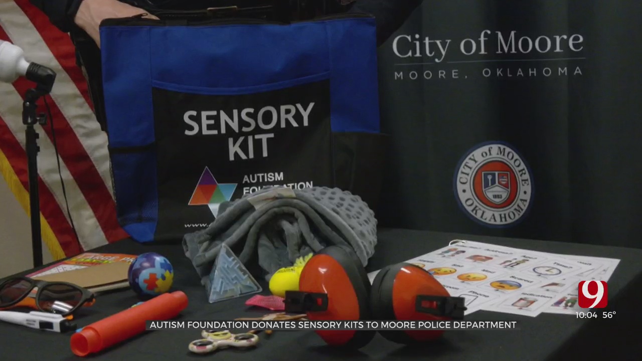 Autism Foundation Donates Sensory Kits To Moore Police Department
